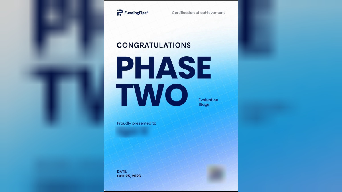 A Trading Desk trader got a funded account at Funding Pips